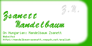 zsanett mandelbaum business card